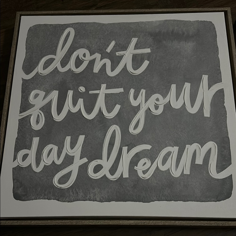 Gray and White Inspirational Wall Art